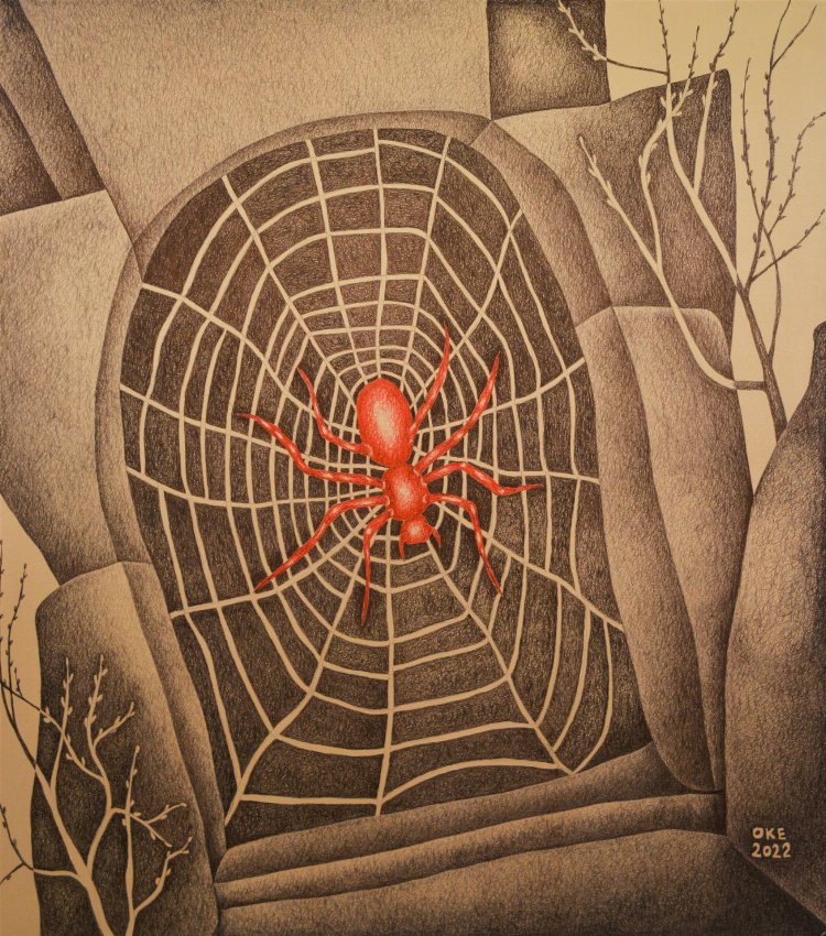 İpek üzerine işlenen 'Evren' görücüye çıktı