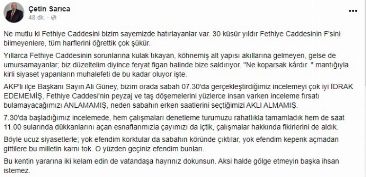Kocaeli İzmit'te muhalefetin 'Fethiye Caddesi' polemiği