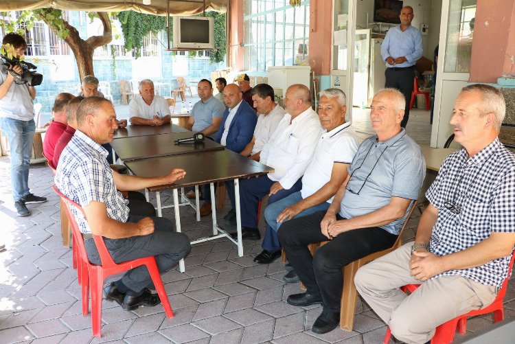 Manisa Saruhanlı'da yol çalışması