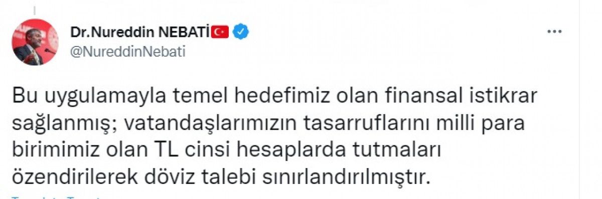 Nureddin Nebati'den Kemal Kılıçtaroğlu'na KKM yanıtı