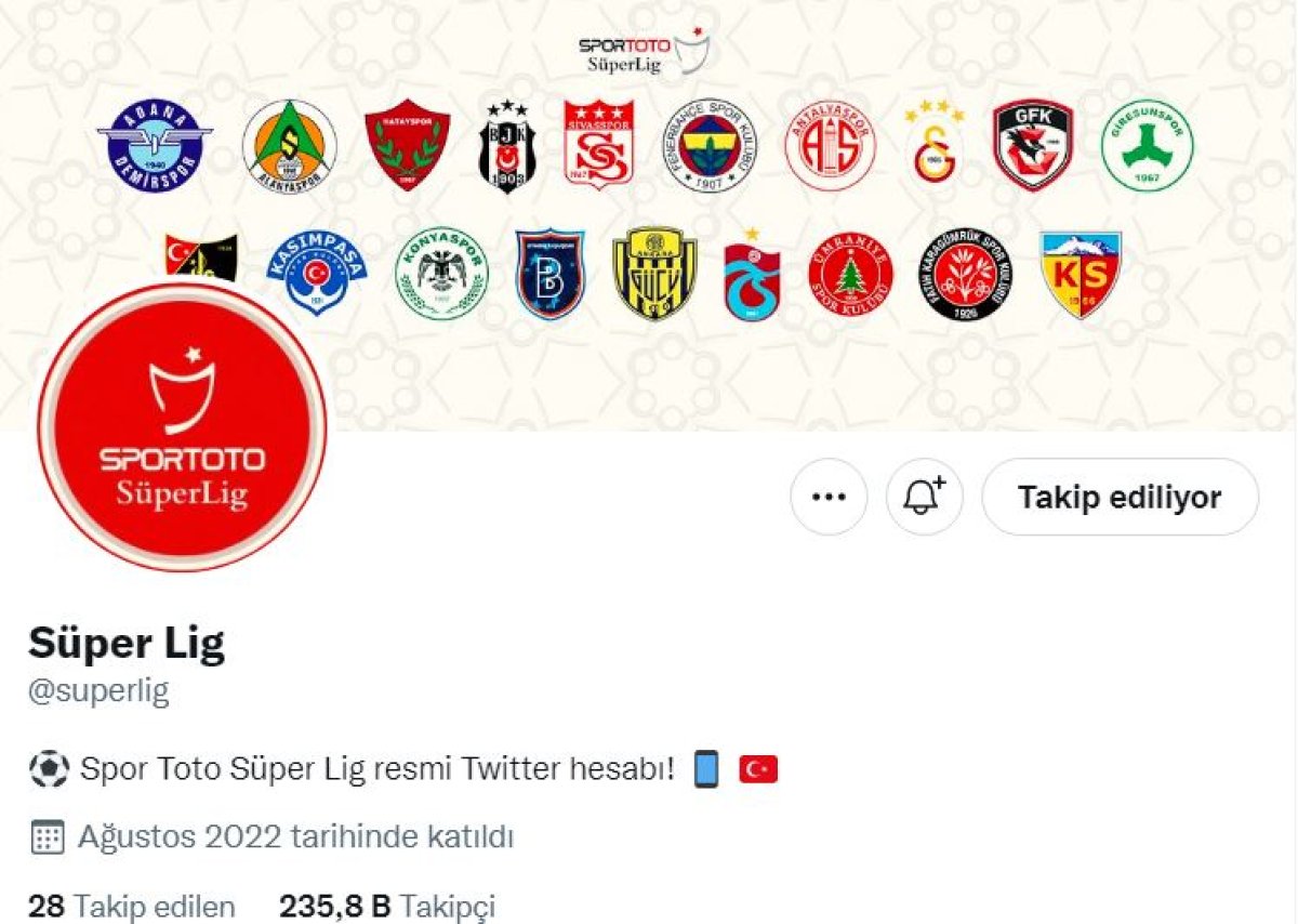Süper Lig, Twitter hesabı sonunda açıldı