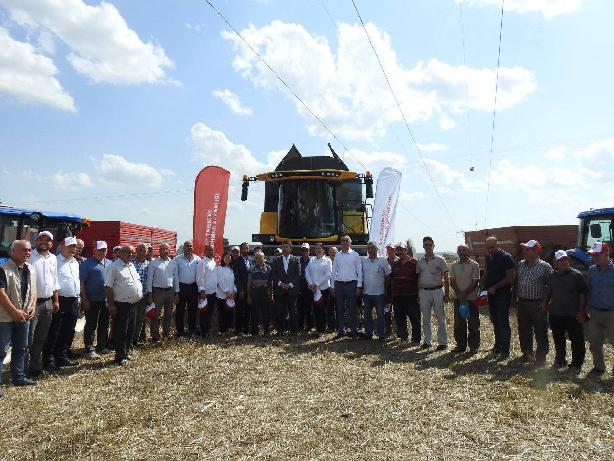 Vali Kırbıyık, biçerdövere binerek ayçiçeği hasadı yaptı