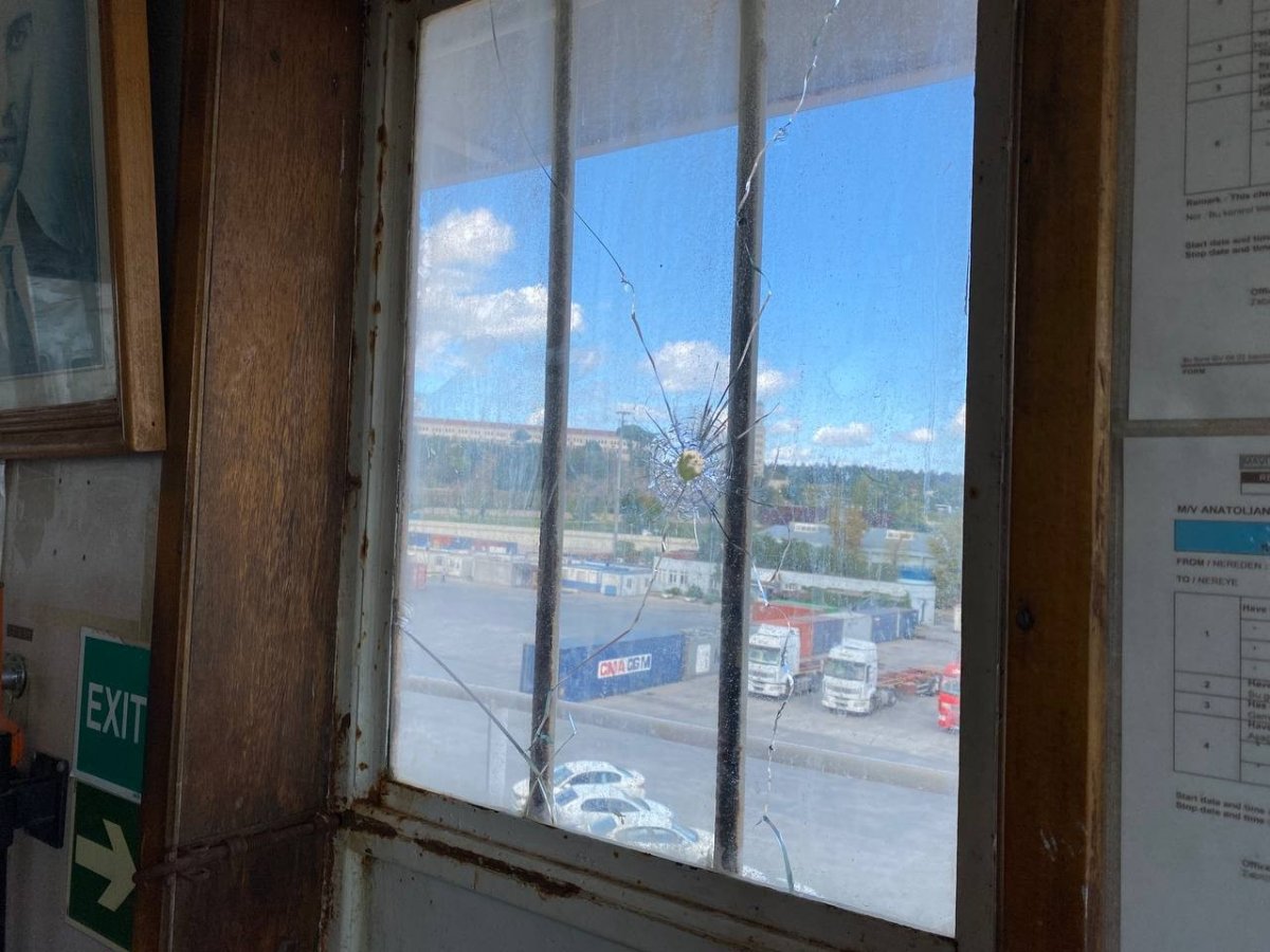 Anatolian gemisinde saldırının izleri gözler önüne serildi