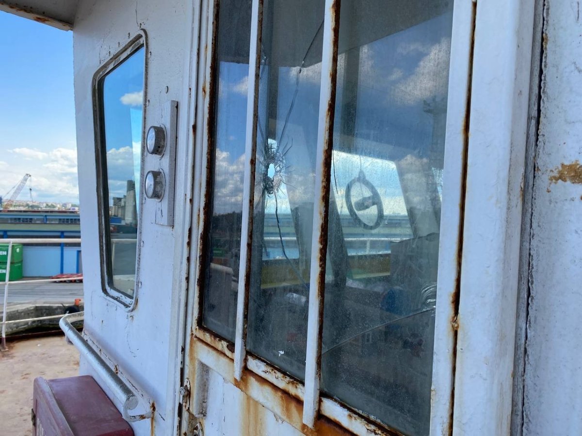 Anatolian gemisinde saldırının izleri gözler önüne serildi