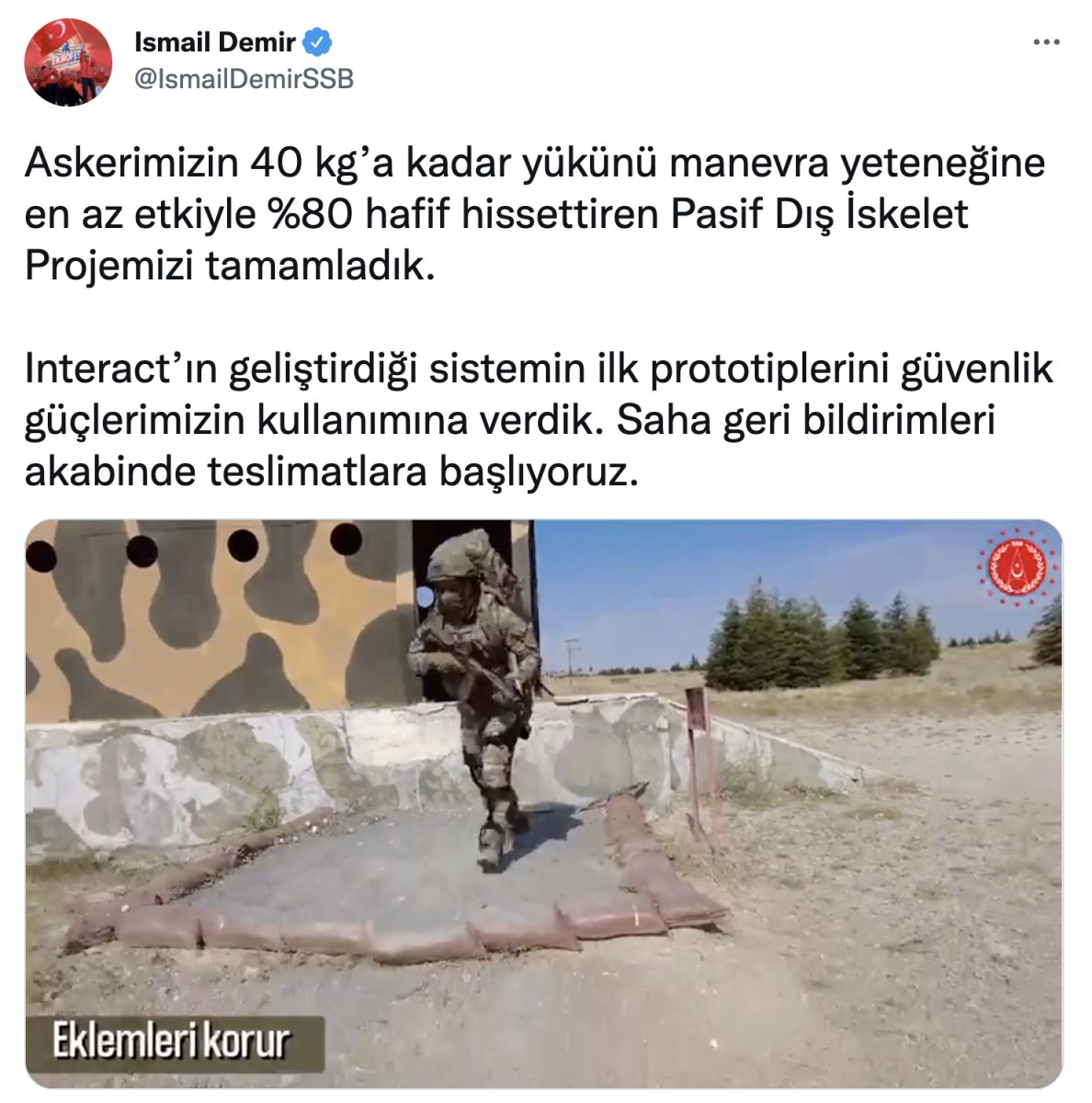 Güvenlik güçlerine Pasif Dış İskelet sistemi teslim edildi