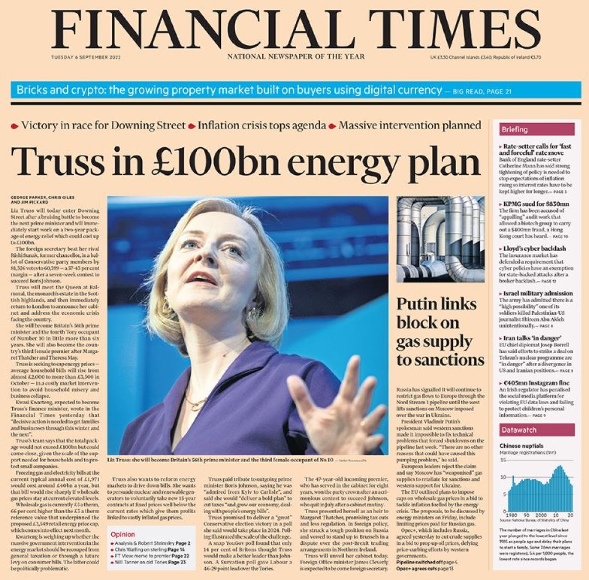 İngiltere, Liz Truss'ın seçim galibiyetini konuşuyor