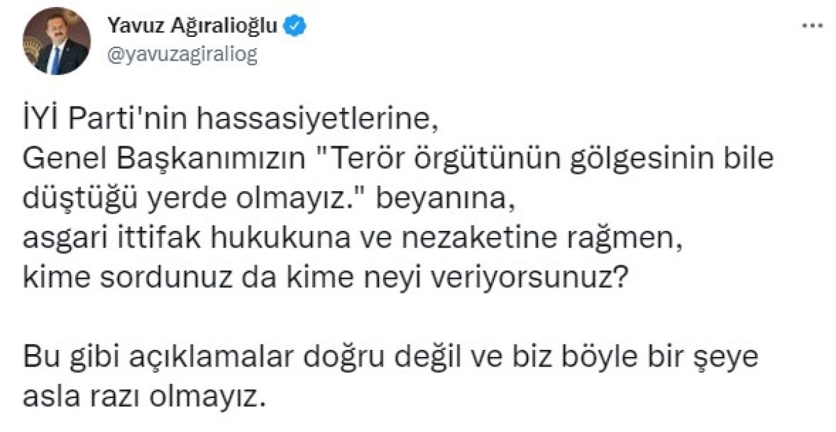 İyi Parti'den CHP'li Gürsel Tekin'in HDP açıklamalarına sert tepki