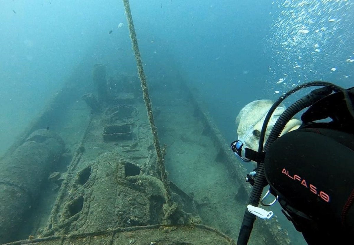 Mehmet Ersoy, Çanakkale Gelibolu Tarihi Sualtı Parkı'nda anı dalışına katıldı