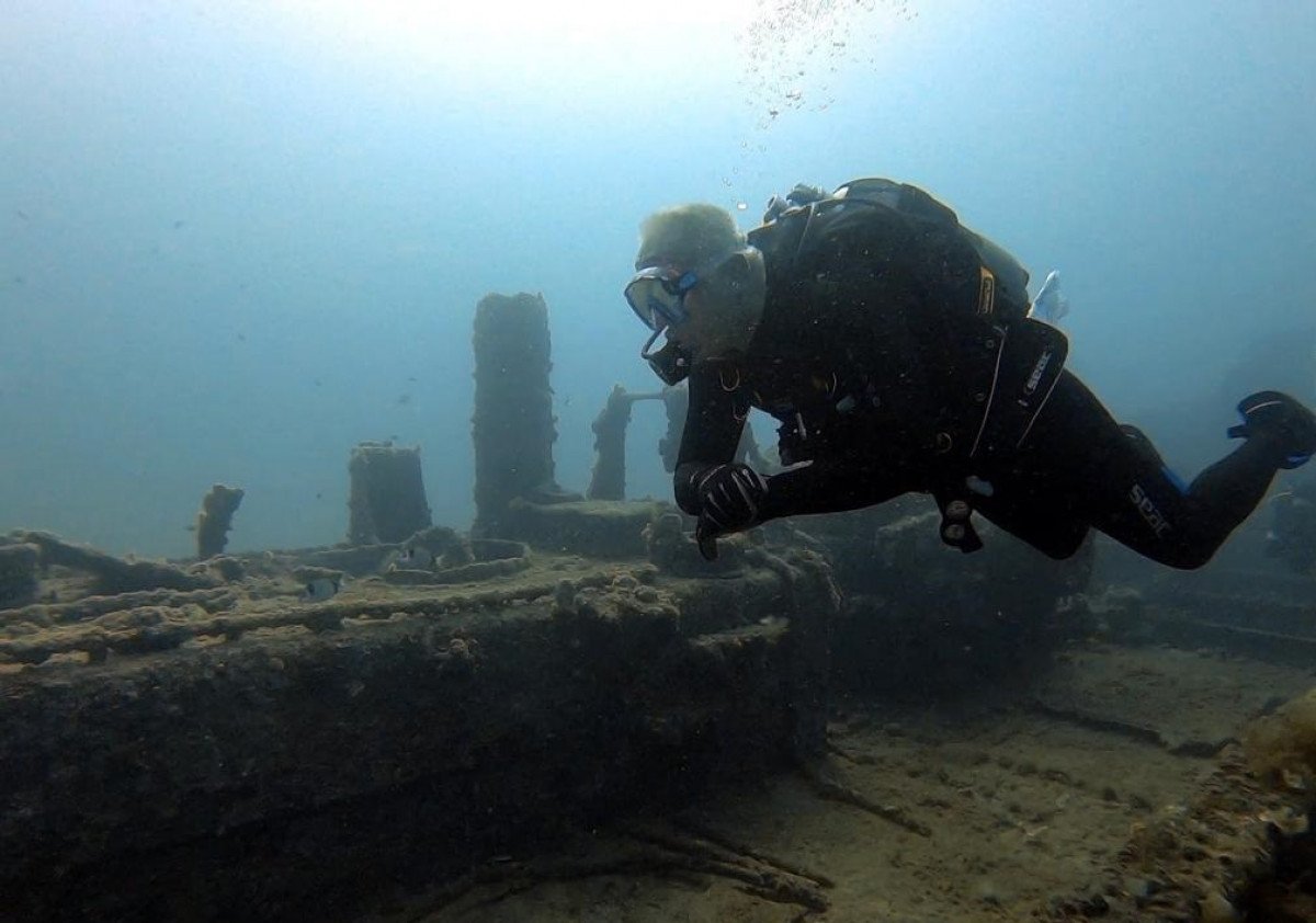 Mehmet Ersoy, Çanakkale Gelibolu Tarihi Sualtı Parkı'nda anı dalışına katıldı