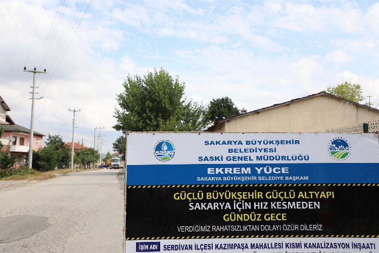 Sakarya Kazımpaşa Mahallesi’nde altyapı çalışmaları sürüyor