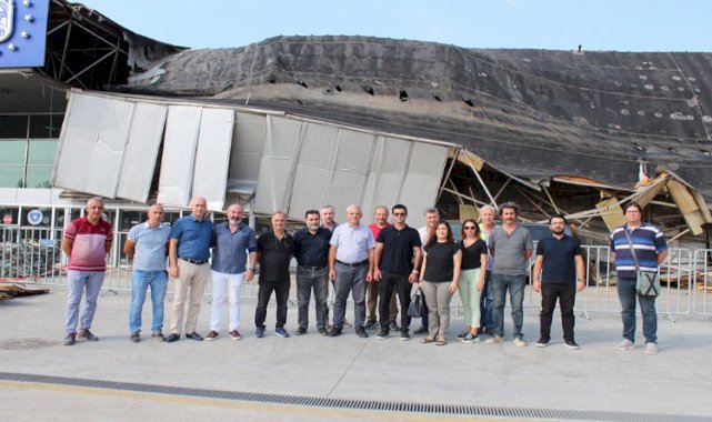 İMO Bursa'da terminalde çöken çatıyı yerinde inceledi