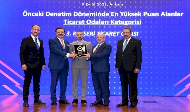 Kayseri Ticaret Odası'na bir ödül daha