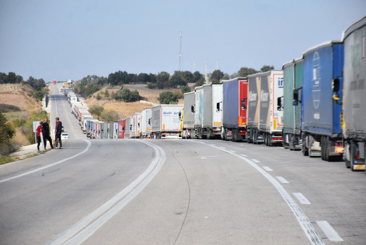 Edirne'de 5 günlük tır kuyruğu