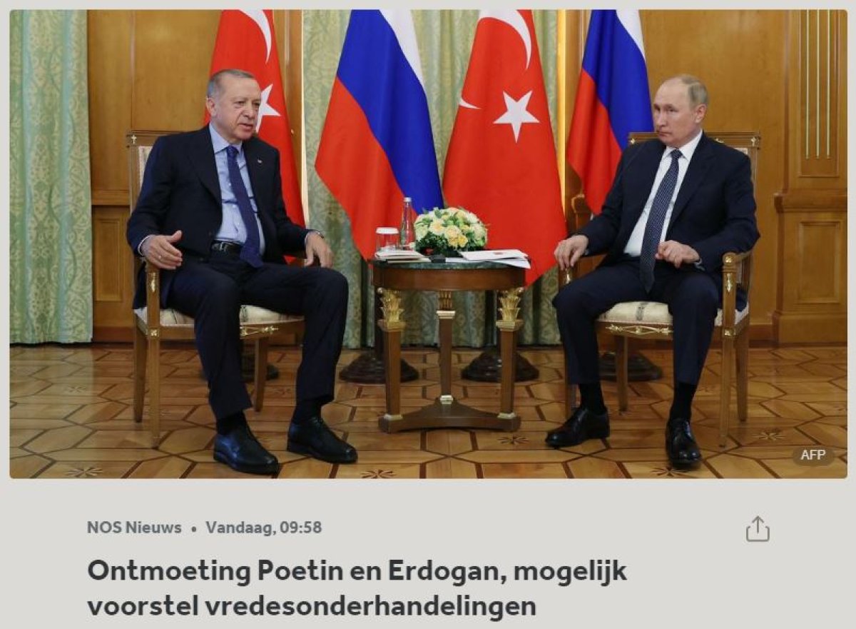 Hollanda basınından, Türkiye'nin arabuluculuk rolüne övgü