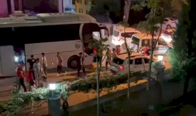 Akdeniz derbisinde taraftarlar arasında kavga çıktı