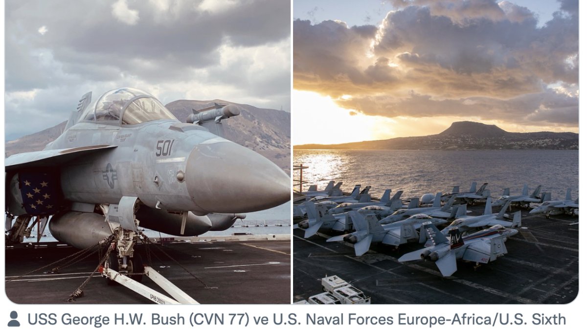 Yunanistan'daki ABD elçiliğinden savaş uçaklarıyla paylaşım