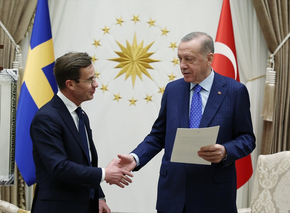 Cumhurbaşkanı Erdoğan, İsveç Başbakanı Ulf Kristersson ile görüştü