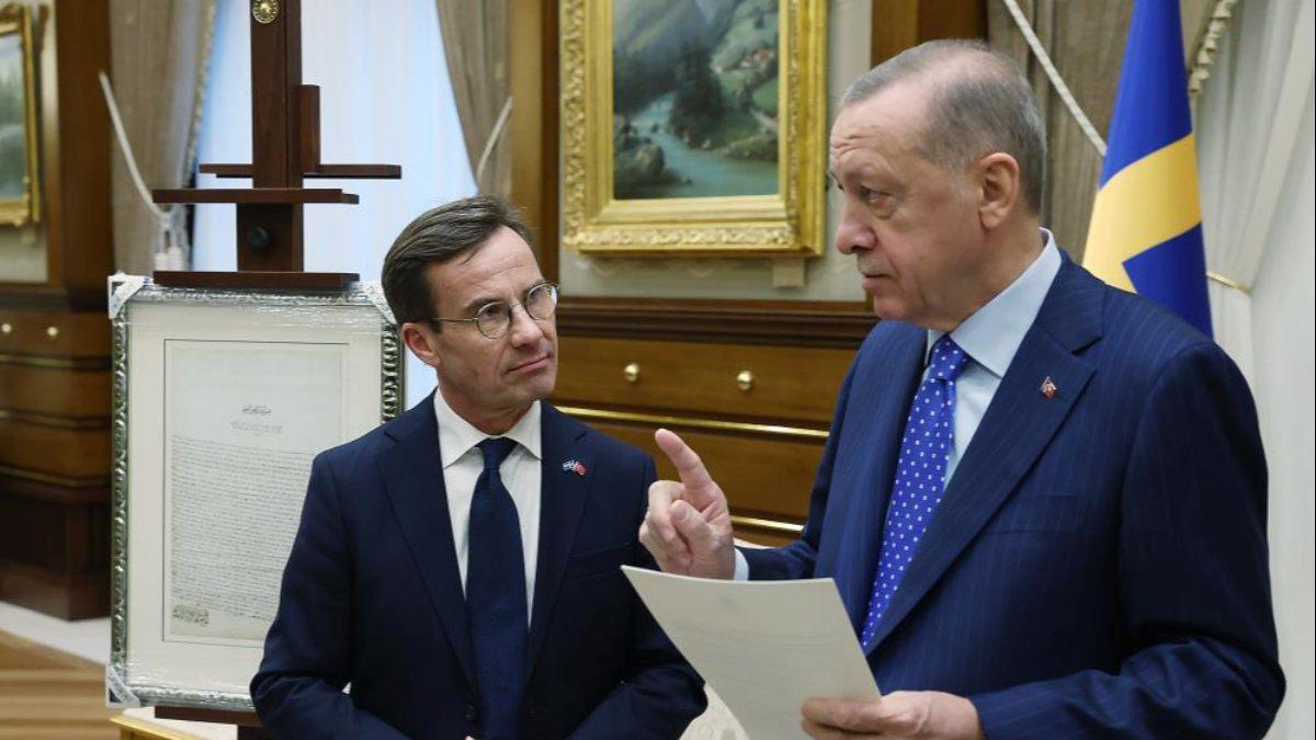 Cumhurbaşkanı Erdoğan, İsveç Başbakanı Ulf Kristersson ile görüştü