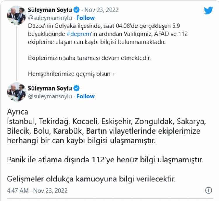 Düzce'de 21 artçı meydana geldi... Eğitime 1 gün ara verildi