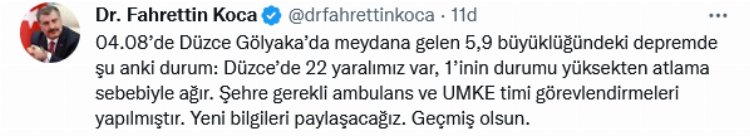 Düzce'de 21 artçı meydana geldi... Eğitime 1 gün ara verildi