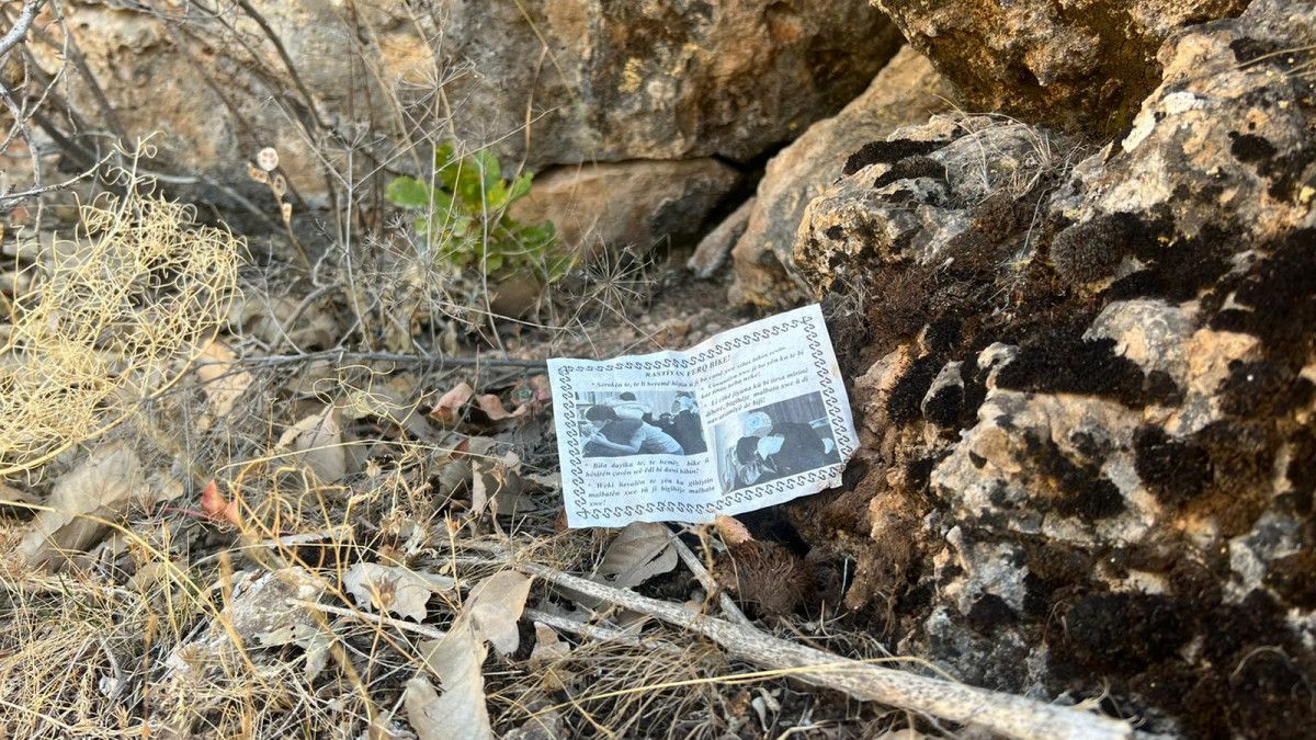 Hakkari'de dağlara PKK'lı teröristlere 'teslim ol' bildirisi dağıtıldı