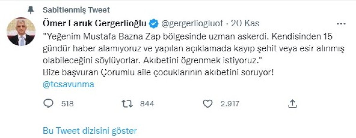 HDP’li Gergerlioğlu’na kayıp askerin ailesinden tokat gibi cevap