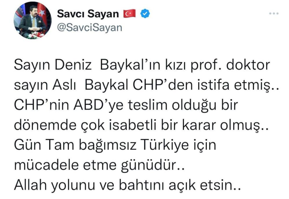 Savcı Sayan: Deniz Baykal’ın CHP’den istifası an meselesi