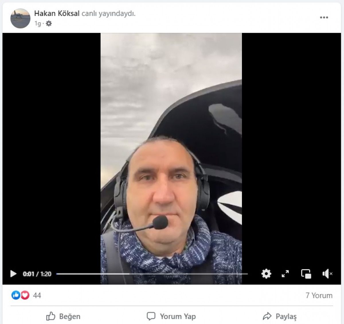 Bursa'daki uçak kazasından önce çekilen son görüntüler