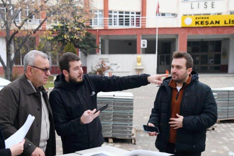 Edirne Keşan&#039;da Eğitim-Sen&#039;den okul bahçesi tepkisi!