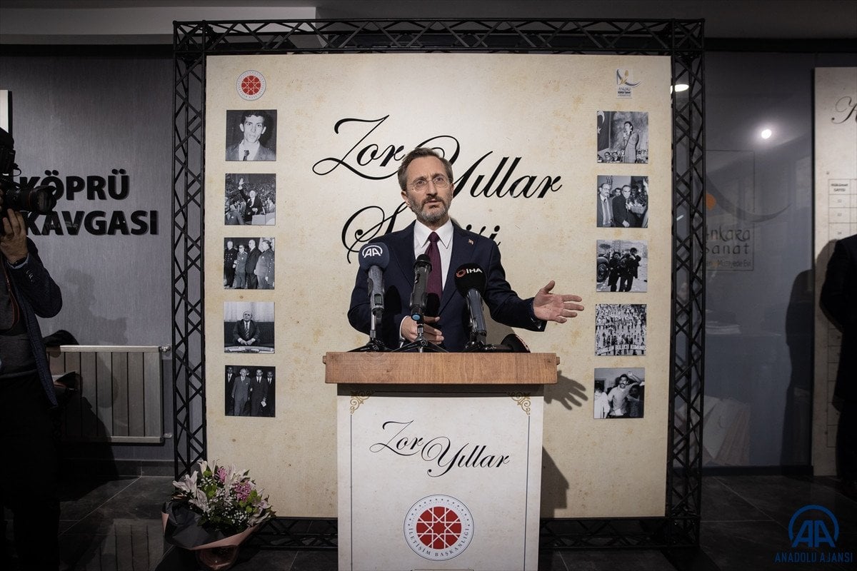 Fahrettin Altun, 'Zor Yıllar Sergisi'nin açılışında konuştu