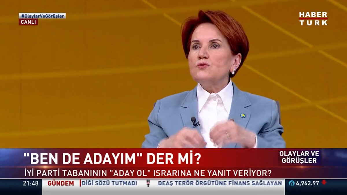 Meral Akşener: Ben aday olmayacağım
