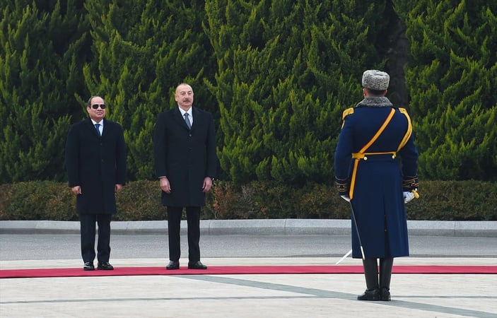 Mısır Cumhurbaşkanı Abdulfettah es-Sisi Azerbaycan'da