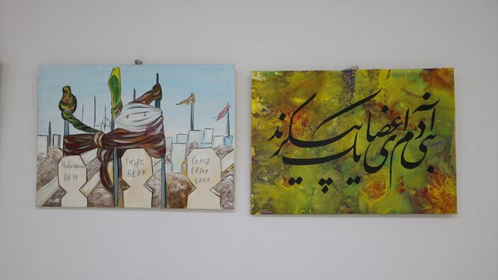 Afganistan'da depremzedelerle dayanışma için sergi açıldı