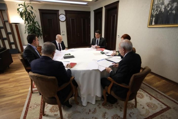 Altılı masanın 'deprem' toplantısı sona erdi