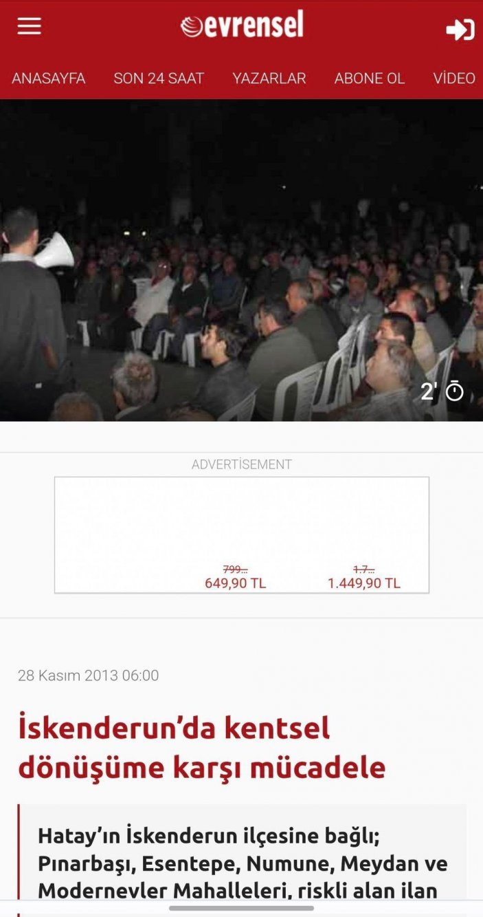 İskenderun ilçesinin 'Riskli Alan' kararının kaldırılması hakkında bilgi notu paylaşıldı