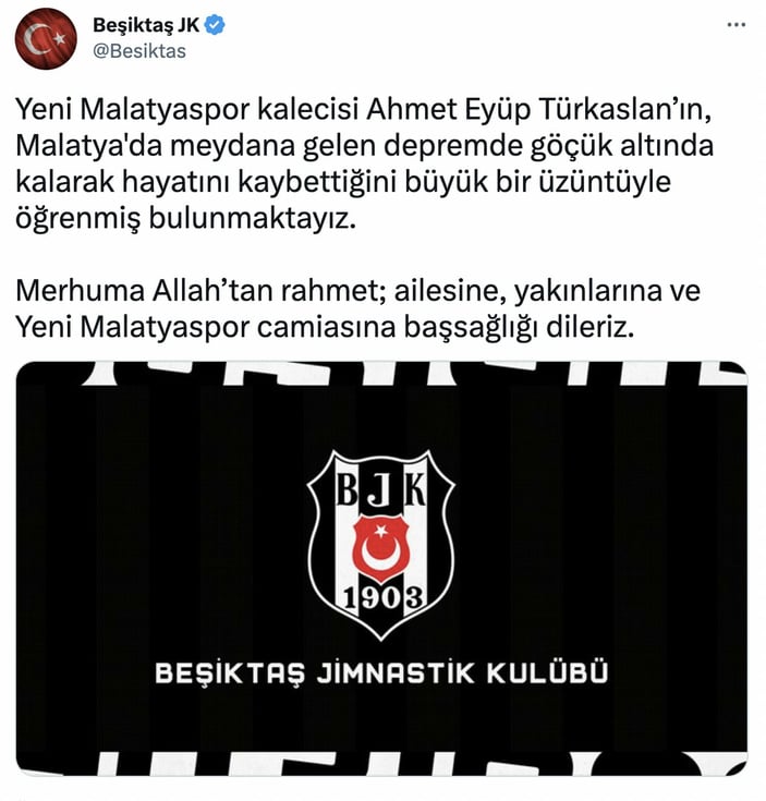 Kulüplerden Ahmet Eyüp Türkaslan paylaşımları