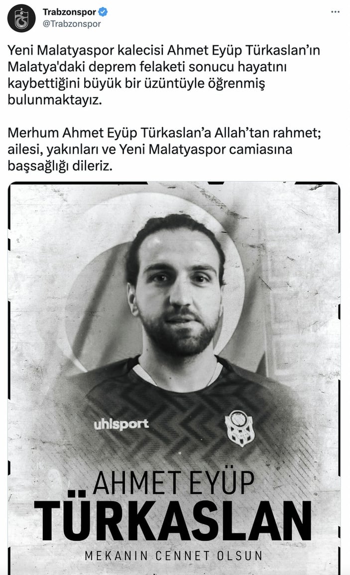 Kulüplerden Ahmet Eyüp Türkaslan paylaşımları