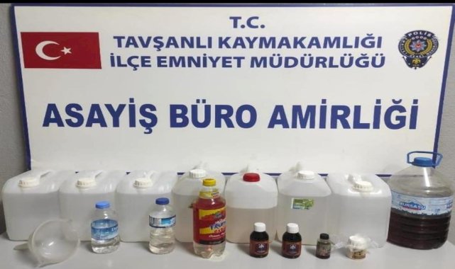 Sahte içki imalatına Kütahya'da darbe! 36,5 litre el yapımı içki ele geçirildi