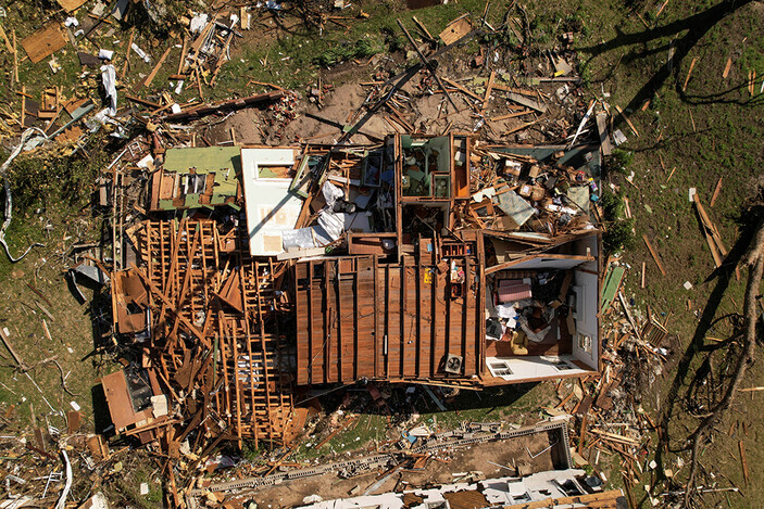 ABD'nin Mississippi eyaletindeki hortum felaketinin görüntüleri