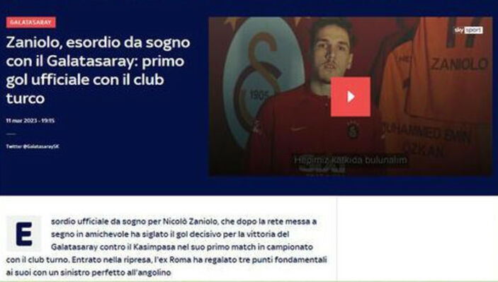 Avrupa basını, Nicolo Zaniolo'yu manşetlere taşıdı