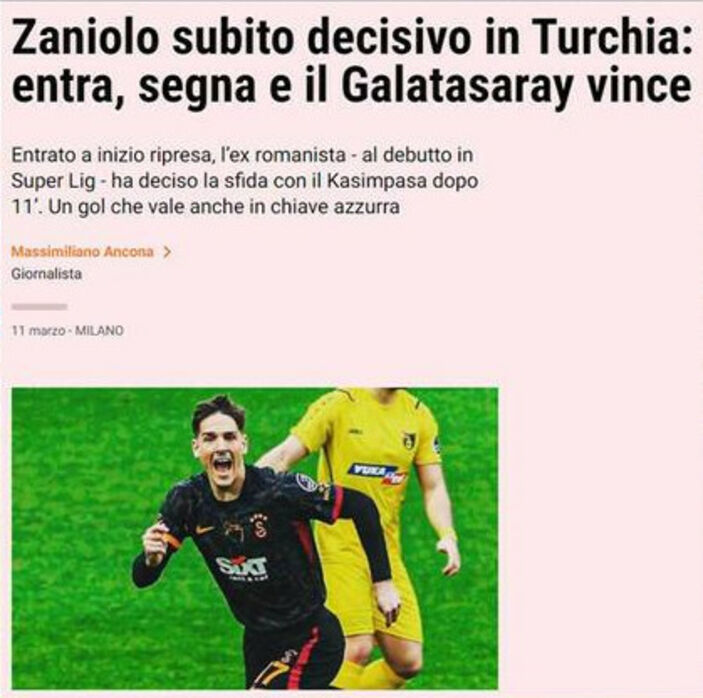 Avrupa basını, Nicolo Zaniolo'yu manşetlere taşıdı