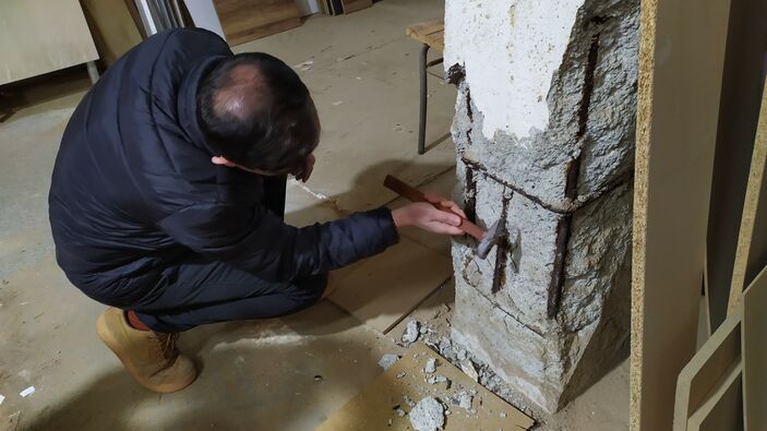 Bahçelievler'de apartmanın balkonu çöktü! Deniz kabukları tespit edildi...