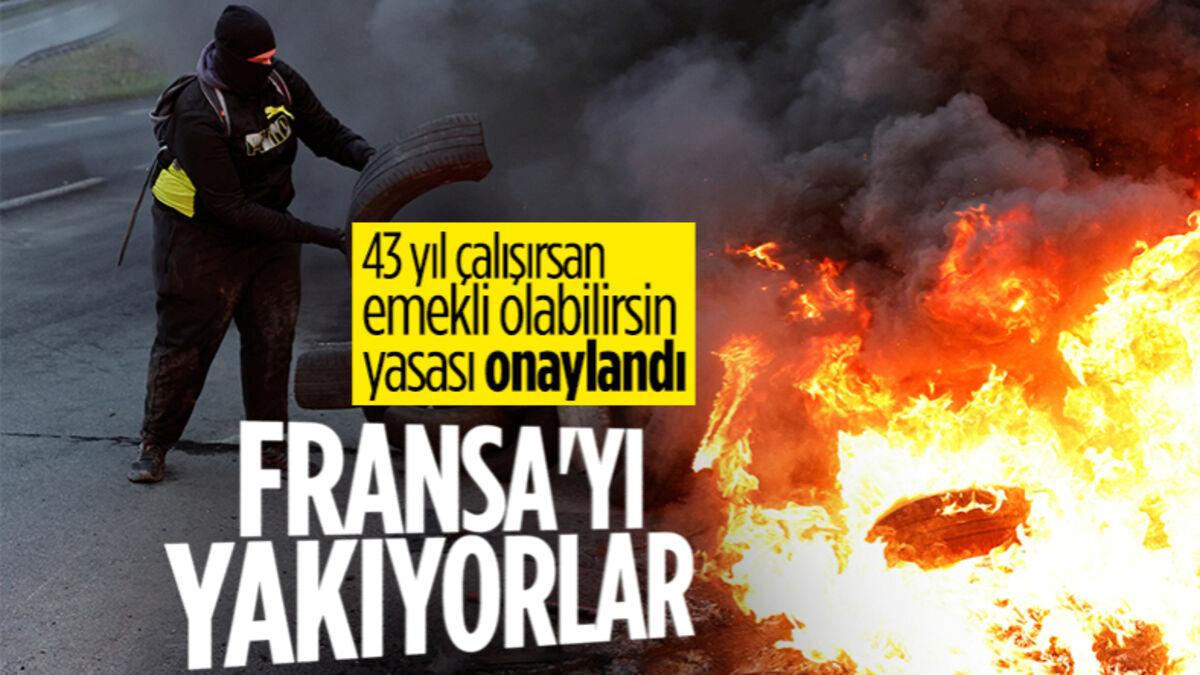 Fransa'da emeklilik reformu, ülkeyi yangın yerine çevirdi