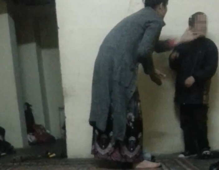 Gaziantep'te çocuklarına şiddet uygulayan annenin o anları kamerada