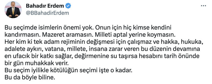 İyi Partili Bahadır Erdem'den Yavuz Ağıralioğlu'na sert tepki: Tarih önünde muhakkak hesap verecek