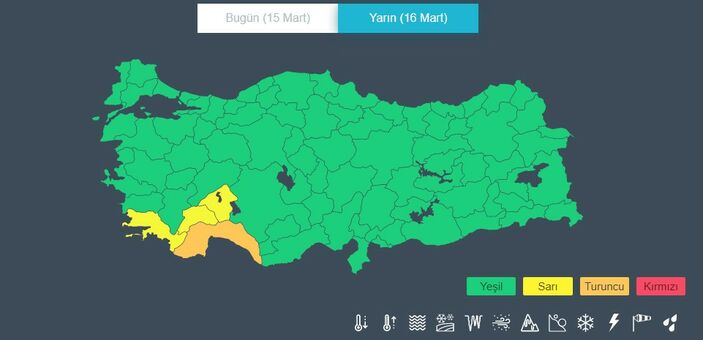 Meteoroloji'den Antalya için turuncu kodlu uyarı
