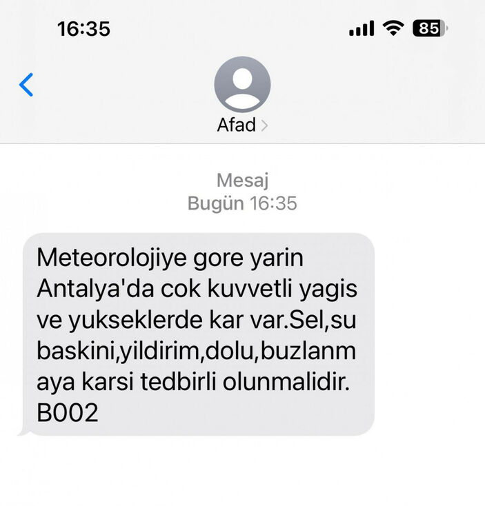 Meteoroloji'den Antalya için turuncu kodlu uyarı