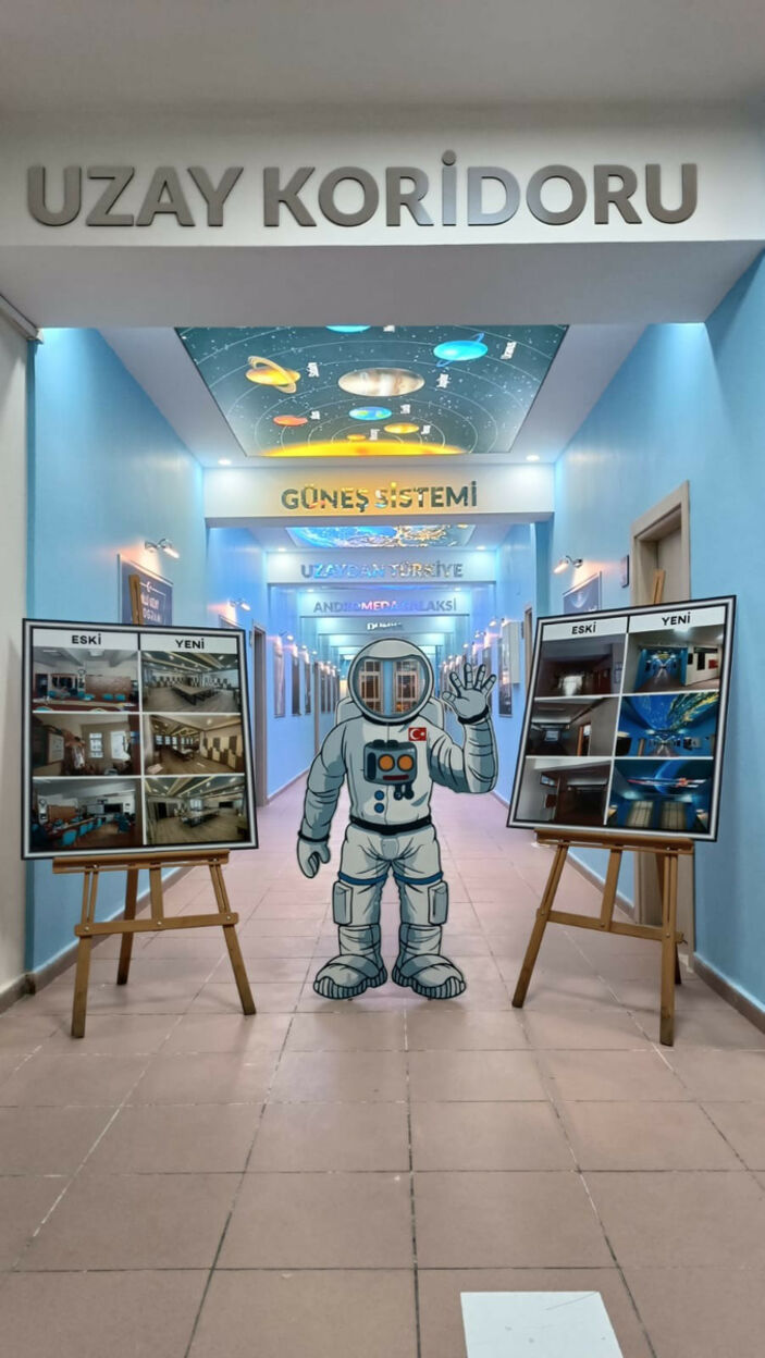 Rize'deki Çaykur Ortaokulu'na uzay koridoru açıldı