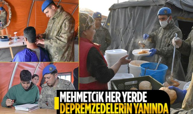 Deprem bölgesinde Mehmetçik her ihtiyaca koşuyor