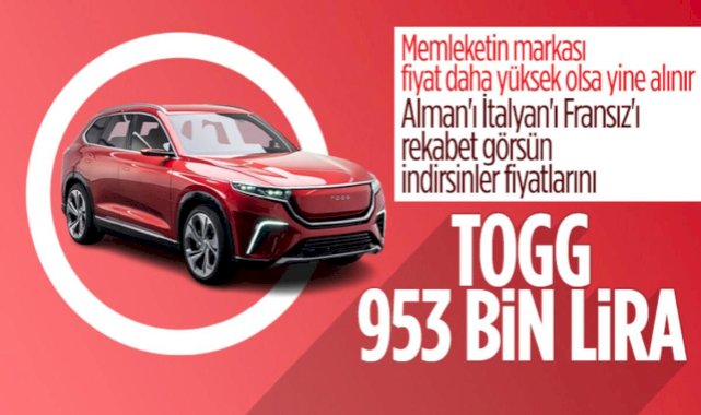 Togg'un fiyatı açıklandı
